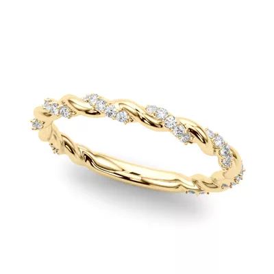 Freya Diamond Twist Wedding Band