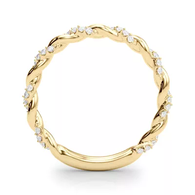 Freya Diamond Twist Wedding Band