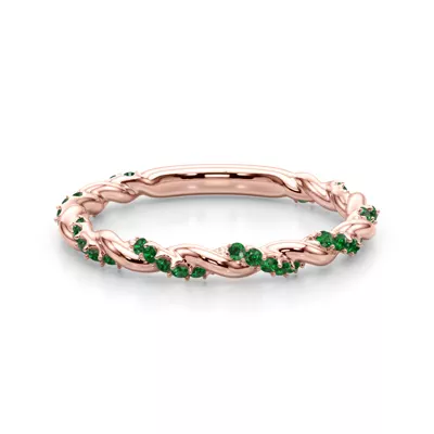 Freya Emerald Twist Band