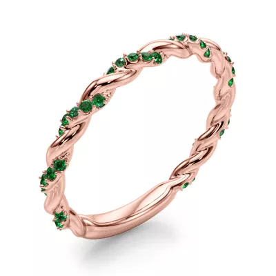 Freya Emerald Twist Band