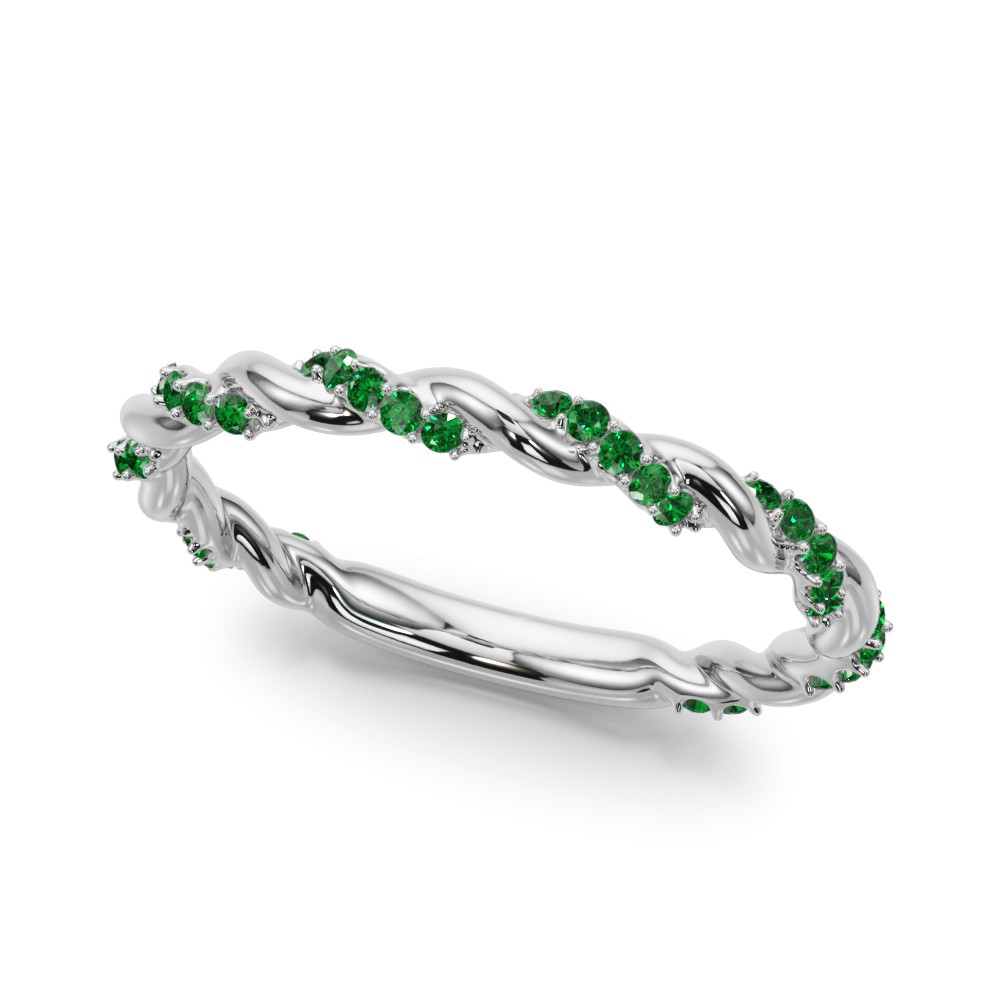 Freya Emerald Twist Band