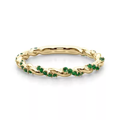 Freya Emerald Twist Band
