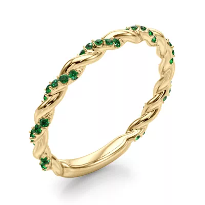 Freya Emerald Twist Band