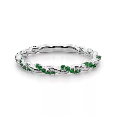 Freya Emerald Twist Band