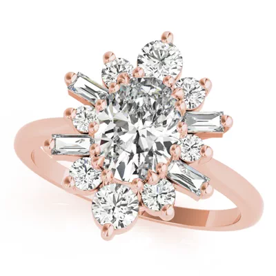 Sharpe Oval Halo Engagement Ring