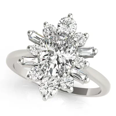 Sharpe Oval Halo Engagement Ring