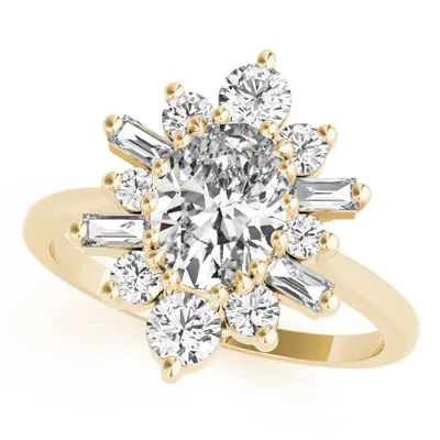 Sharpe Oval Halo Engagement Ring