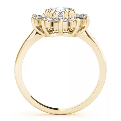 Sharpe Oval Halo Engagement Ring
