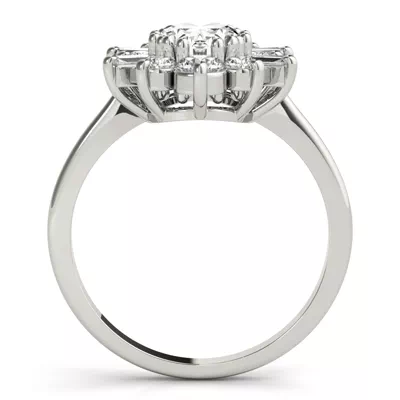 Sharpe Oval Halo Engagement Ring