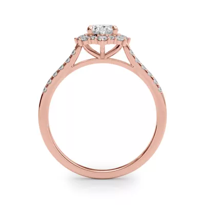 Starburst Halo Engagement Ring