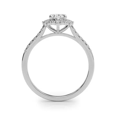 Starburst Halo Engagement Ring