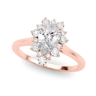 Antoinette Pear Shaped Halo Engagement Ring