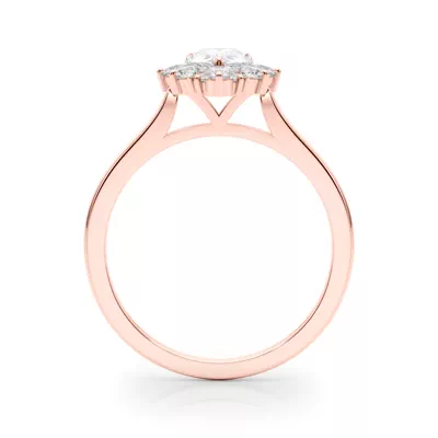Antoinette Pear Shaped Halo Engagement Ring