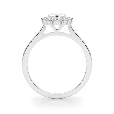 Antoinette Pear Shaped Halo Engagement Ring