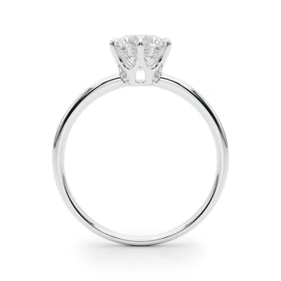 Garnet Solitaire 6 Prong Engagement Ring