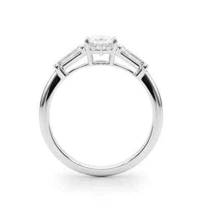 Brisbane Three-Stone Oval & Baguette Engagement Ring