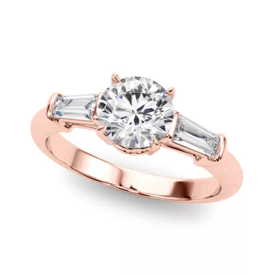 Sable Three-Stone Engagement Ring