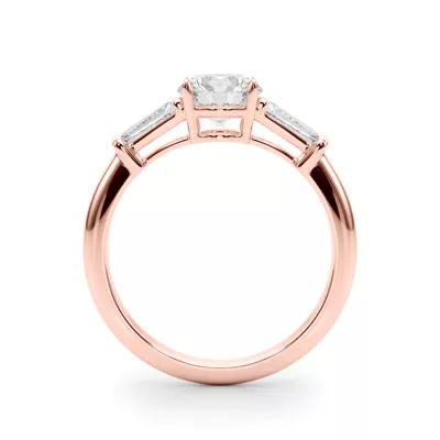 Sable Three-Stone Engagement Ring