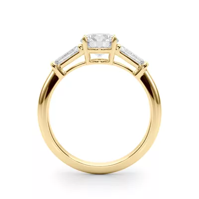 Sable Three-Stone Engagement Ring