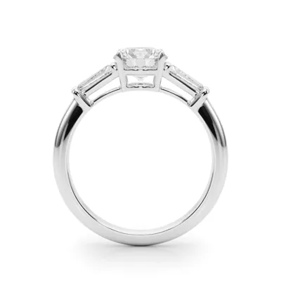 Sable Three-Stone Engagement Ring