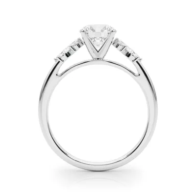 Starlette Marquise And Round Diamond Cluster Engagement Ring