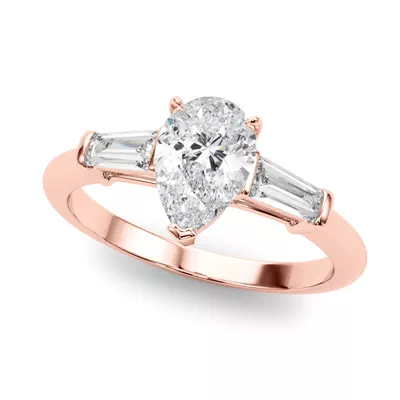 Cossette Three-Stone Engagement Ring