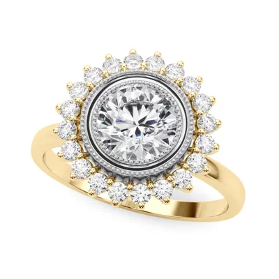 Fayette Vintage Inspired Halo Engagement Ring