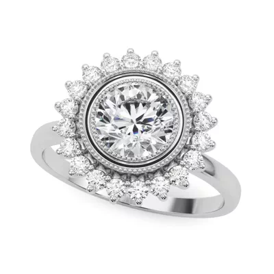 Fayette Vintage Inspired Halo Engagement Ring