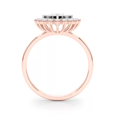 Aylin Vintage Inspired Oval Halo Engagement Ring