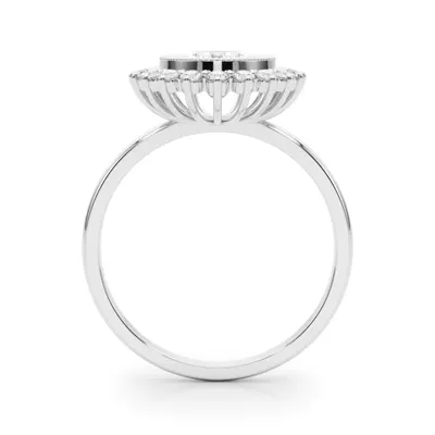 Aylin Vintage Inspired Oval Halo Engagement Ring