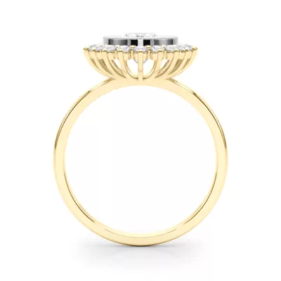 Aylin Vintage Inspired Oval Halo Engagement Ring