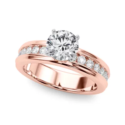 Aquarion Modern Channel Set Diamond Engagement Ring