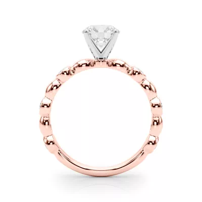 Larimarni Prong Set Diamond Station Engagement Ring