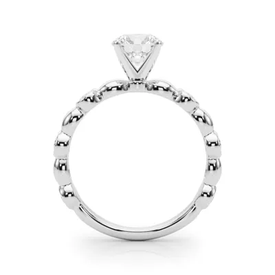 Larimarni Prong Set Diamond Station Engagement Ring