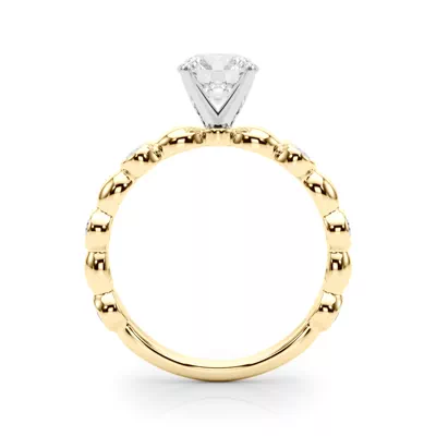 Larimarni Prong Set Diamond Station Engagement Ring