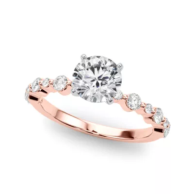 Amberlin Shared Prong Diamond Engagement Ring