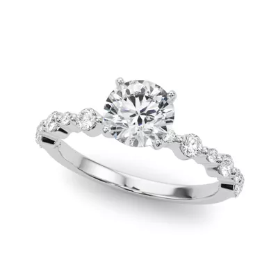 Amberlin Shared Prong Diamond Engagement Ring