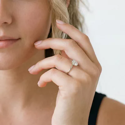 Lisa Hidden Halo Diamond Engagement Ring