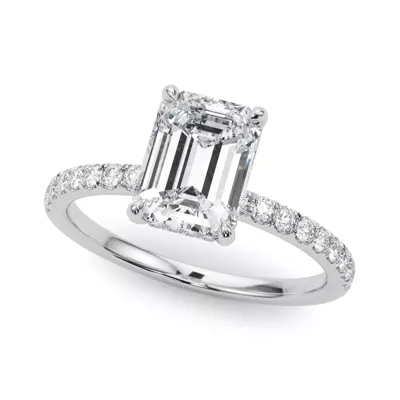 Genevieve Hidden Halo Diamond Engagement Ring