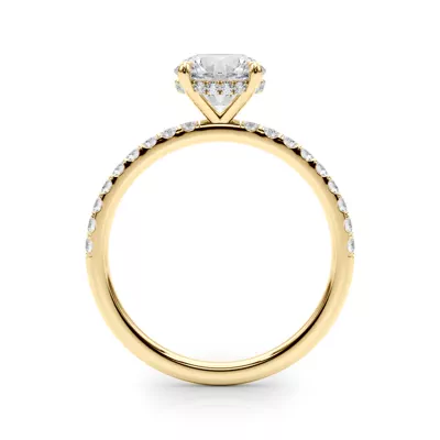 Genevieve Hidden Halo Diamond Engagement Ring