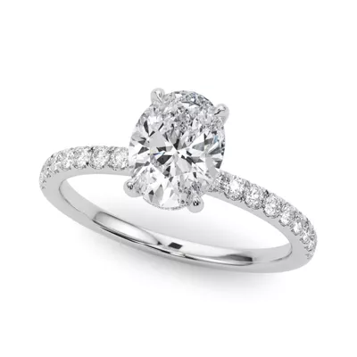 Genevieve Hidden Halo Diamond Engagement Ring