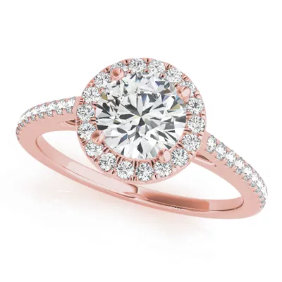 Avery Traditional Halo Engagement Ring
