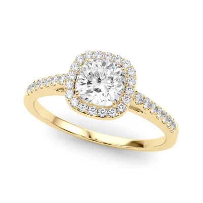 Avery Traditional Halo Engagement Ring