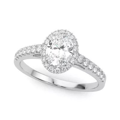 Avery Traditional Halo Engagement Ring