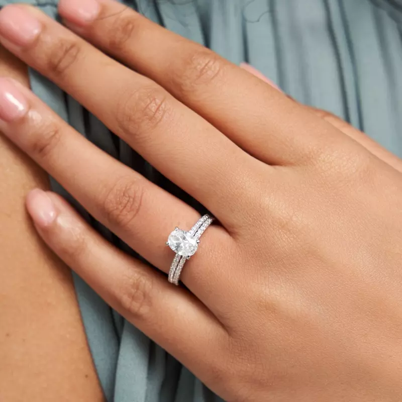18K White Gold Sedona Hidden Halo Engagement Ring