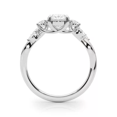 Brigitte Oval Diamond Twist Engagement Ring