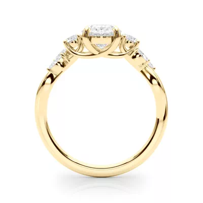 Brigitte Oval Diamond Twist Engagement Ring