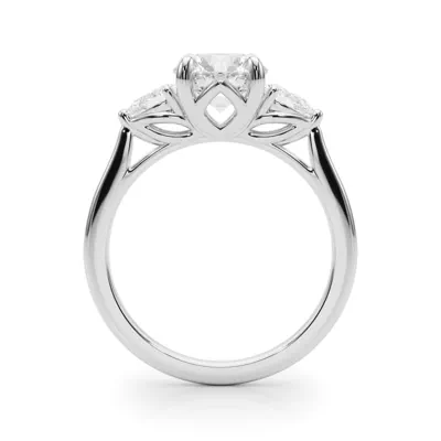 Daphne Pear Three-Stone Diamond Engagement Ring