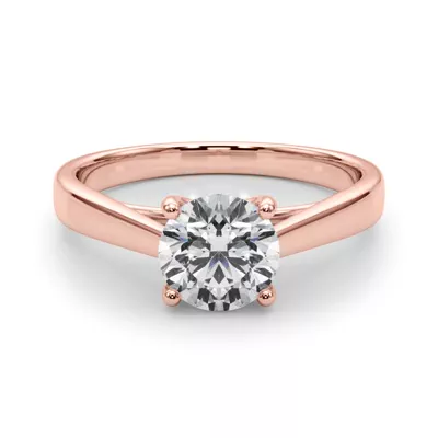 Emma Cathedral 4 Prong Solitaire Engagement Ring