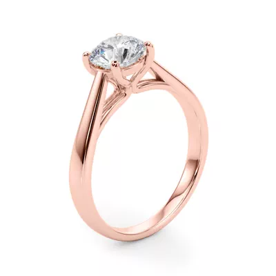 Emma Cathedral 4 Prong Solitaire Engagement Ring
